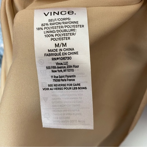 Vince Dahlia Print Long Bell Sleeves Double V Neck Rayon Flowy Maxi Dress - Picture 11 of 12